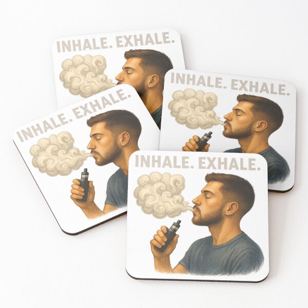 Item preview, Inhale. Exhale. – Realistic vape portrait design designed and sold by House of Taste Vape Designs.