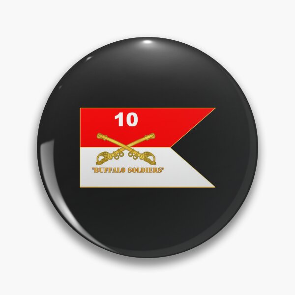 Item preview, Army - 10th Cavalry Regiment - Guidon w  Buffalo Soldiers Txt designed and sold by Military Insignia Products.