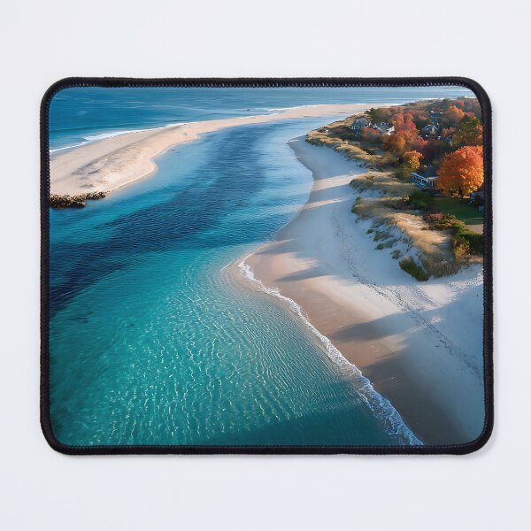 Item preview, Cape Cod Aerial Coastal View with Calm Beach and Warm Foliage designed and sold by daila70.