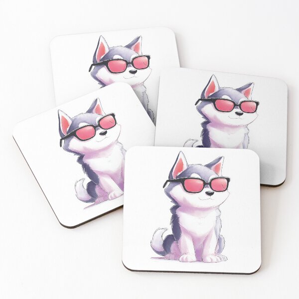 Artikelvorschau, Cooler Husky-Welpe Sticker entworfen und verkauft von Hartfield Press.