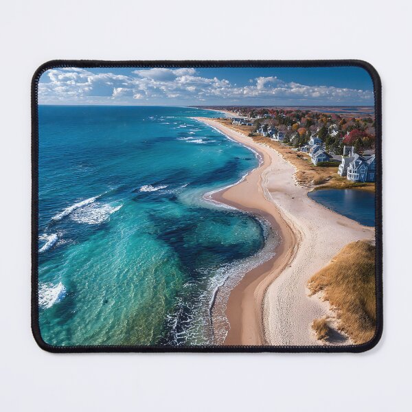 Item preview, Cape Cod Aerial Coastal View with Calm Waters and Coastal Homes designed and sold by daila70.