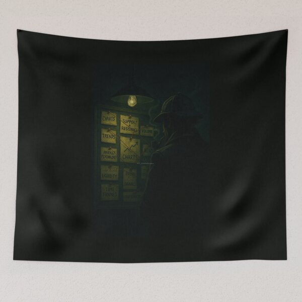 Item preview, Trading Detective at Work – S.H. Lock Market Mystery Illustration designed and sold by Jennah.
