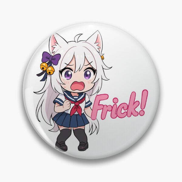 Artikelvorschau, Filian Ganzkörper-Chibi-Design-Aufkleber "Frick!" entworfen und verkauft von Fresh Oshi Pressed.