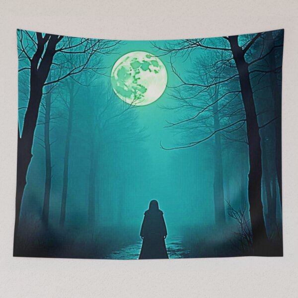 Item preview, Spooky Full Moon Night Design designed and sold by Health And Fitness Posts e-Store.