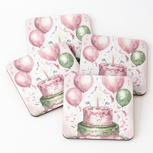 Item preview, Watercolor Girl Golfer 1st Birthday Golf Theme designed and sold by Monika Howarth.