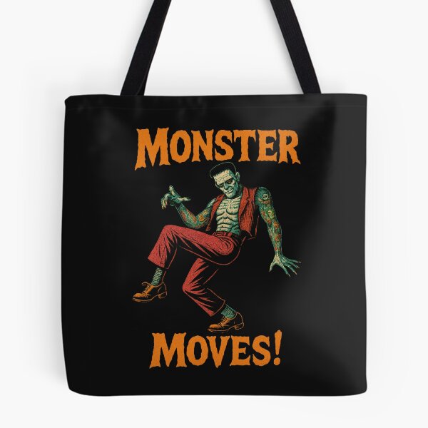 Item preview, Monster Moves - Funny Vintage Halloween Dancing Frankenstein designed and sold by Urban-Alien.