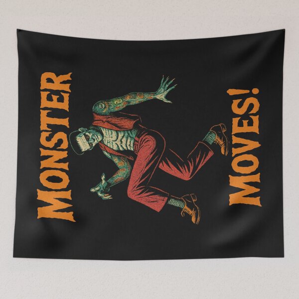 Item preview, Monster Moves - Funny Vintage Halloween Dancing Frankenstein designed and sold by Urban-Alien.