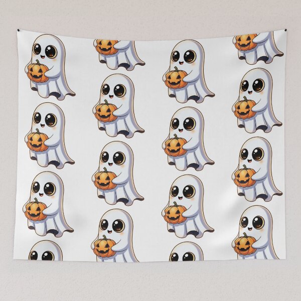 Item preview, Autumn Ghost | Cozy, Whimsical, and Spookily Seasonal Halloween Graphic designed and sold by Tw1nsAIArt.
