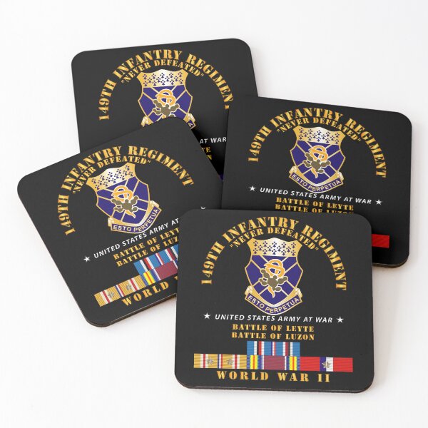 Item preview, Army -  149th Infantry Regiment - Battle of Leyet-Luzon - COA - WWII PAC SVC X 300 designed and sold by Military Insignia Products.