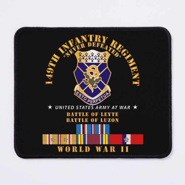 Item preview, Army -  149th Infantry Regiment - Battle of Leyet-Luzon - COA - WWII PAC SVC X 300 designed and sold by Military Insignia Products.