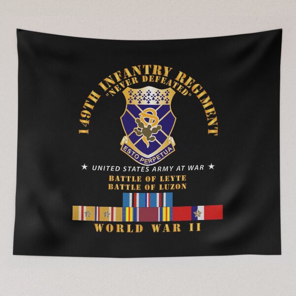 Item preview, Army -  149th Infantry Regiment - Battle of Leyet-Luzon - COA - WWII PAC SVC X 300 designed and sold by Military Insignia Products.