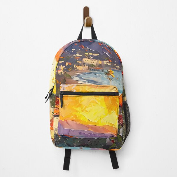 Item preview, Santa Barbara Coastal Village at Sunrise with Palm Trees designed and sold by daila70.