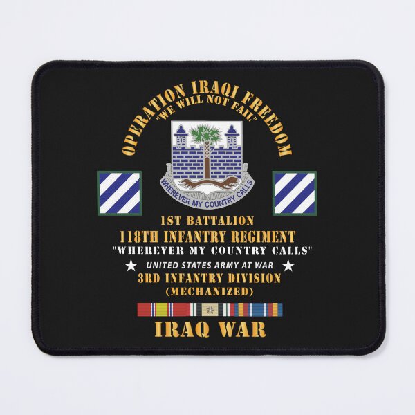 Item preview, Army -  Operation Iraqi Freedom, 1st Bn, 118th  Infantry Regiment - 3rd Inf Division w IRAQ SVC designed and sold by Military Insignia Products.