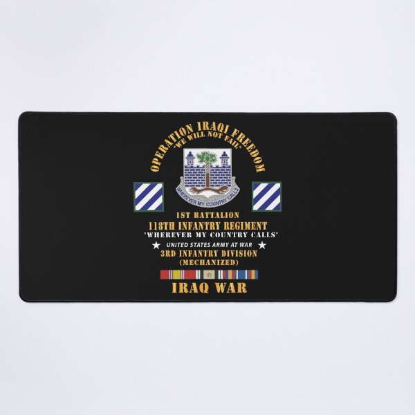 Item preview, Army - Operation Iraqi Freedom, 1st Bn, 118th Infantry Regiment - 3rd Inf Division w IRAQ SVC designed and sold by Military Insignia Products.