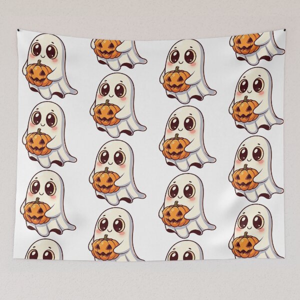 Item preview, Autumn Ghost | Cozy, Whimsical, and Spookily Seasonal Halloween Graphic designed and sold by Tw1nsAIArt.