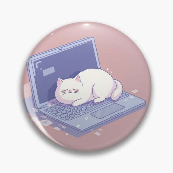 Item preview, Kawaii Cat Sleeping on Laptop designed and sold by mariaben33.