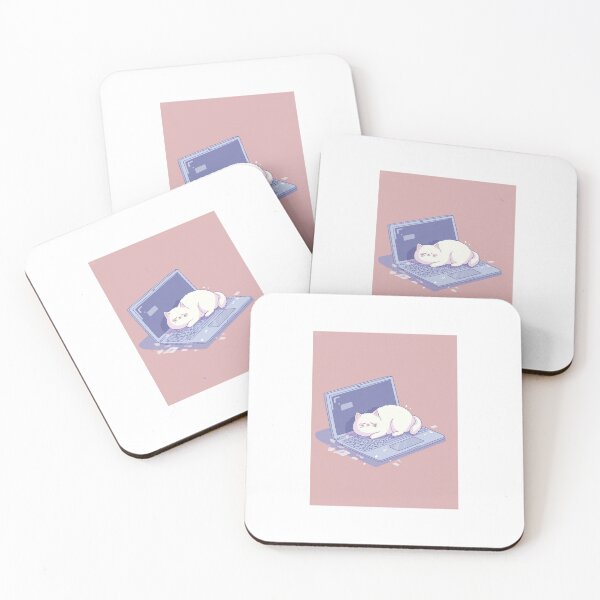 Item preview, Kawaii Cat Sleeping on Laptop designed and sold by mariaben33.