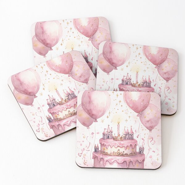 Item preview, Watercolor Princess Girl’s 1st Birthday Pink  designed and sold by Monika Howarth.