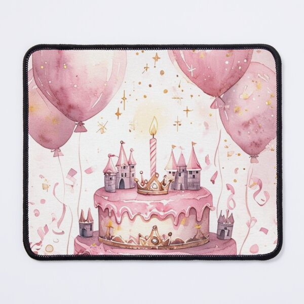 Item preview, Watercolor Princess Girl’s 1st Birthday Pink designed and sold by Monika Howarth.