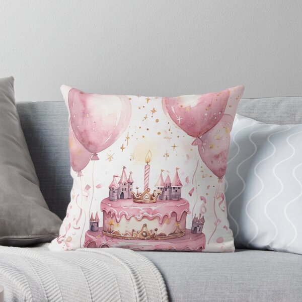 Item preview, Watercolor Princess Girl’s 1st Birthday Pink  designed and sold by Monika Howarth.