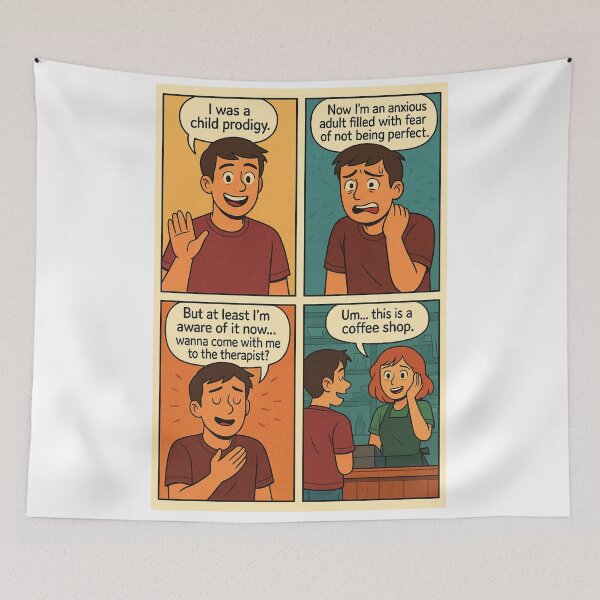 Item preview, The Prodigy Grown Up – Comic About Anxiety and Awareness designed and sold by Not-Only-You.