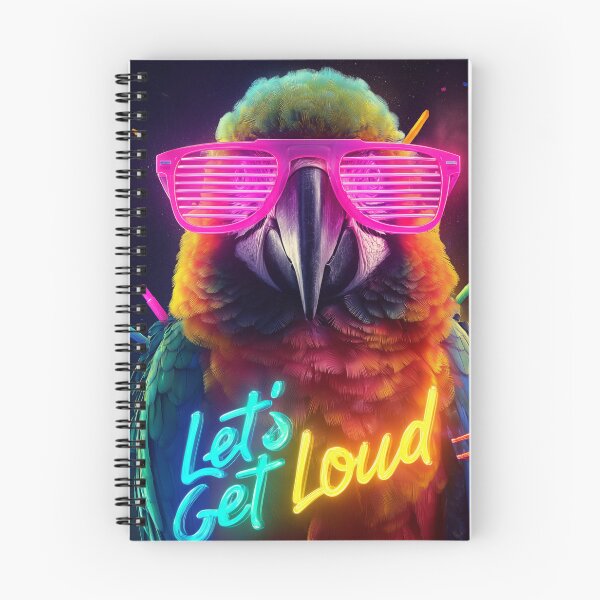 Item preview, Let’s Get Loud – Neon Parrot Party Art designed and sold by VisionaryVeils.