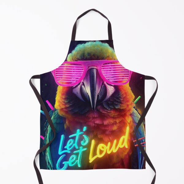 Item preview, Let’s Get Loud – Neon Parrot Party Art designed and sold by VisionaryVeils.
