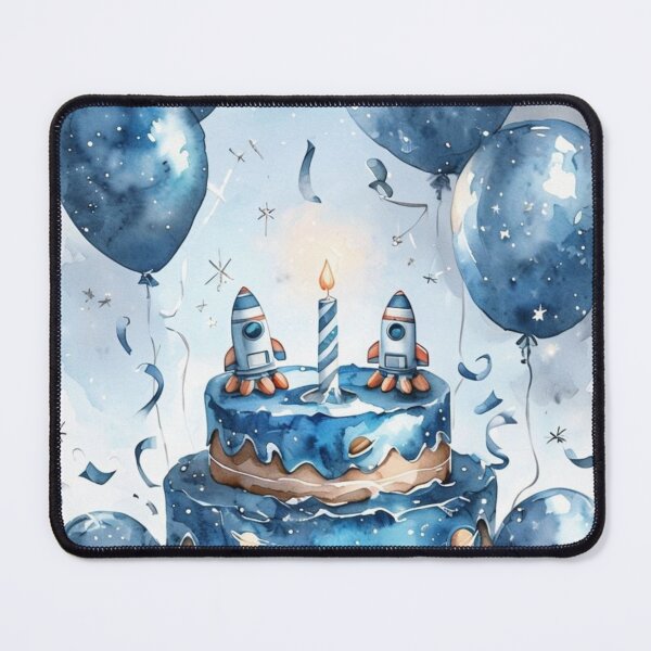 Item preview, Watercolor Astronaut Boy’s 1st Birthday Blue Space  designed and sold by Monika Howarth.