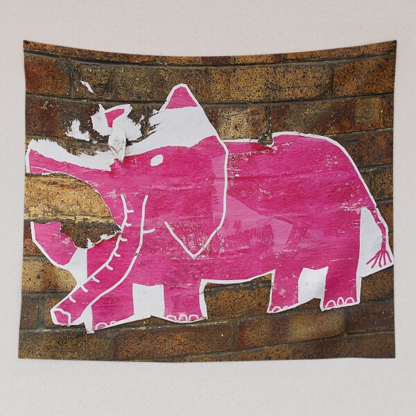 Item preview, Tattered Pink Elephant  designed and sold by Ethna Gillespie.