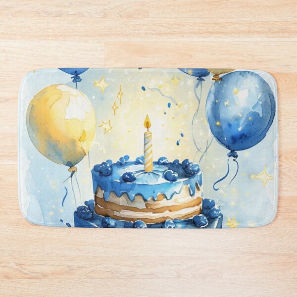 Item preview, Watercolor Blue Boy’s 1st Birthday  designed and sold by Artbymonika.