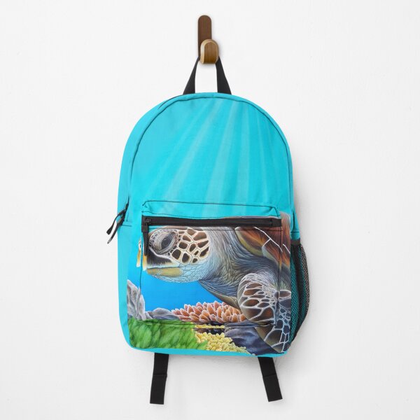 Item preview, Sea Turtle Swimming in Coral Reefs - Oceanic and Soothing Illustration designed and sold by Ambiance Sauvage.