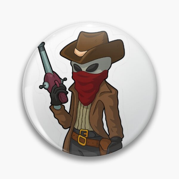 Item preview, “Far Outlaw” Alien Gunslinger – Space Cowboy Sticker designed and sold by phantomsun.