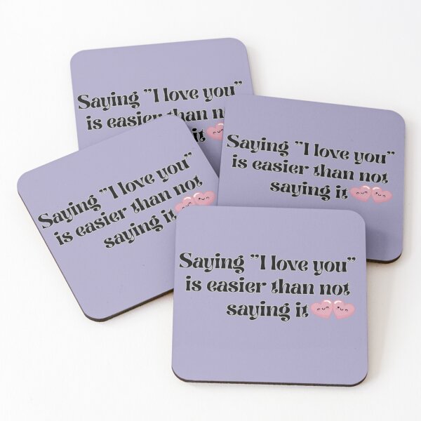 Item preview, Saying I love you is easier than not -  designed and sold by Rosa-Alma.