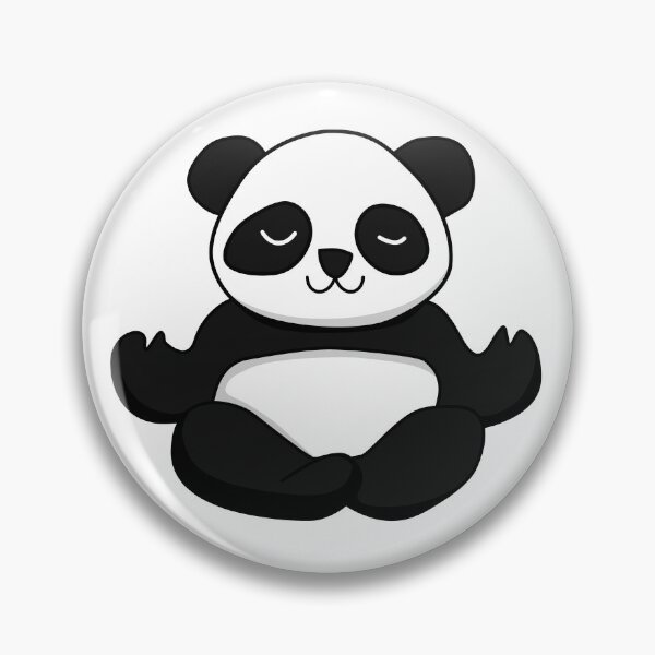 Item preview, Black and white cute yoga panda meditating designed and sold by cinemadnesshirt.