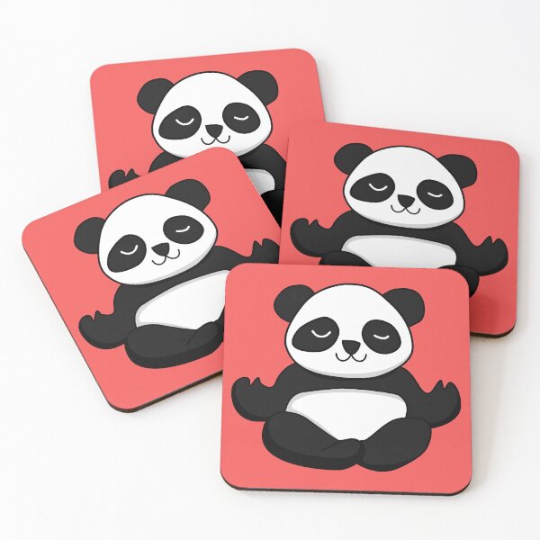 Item preview, Black and white cute yoga panda meditating designed and sold by cinemadnesshirt.