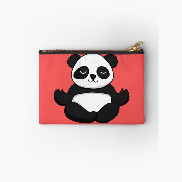Item preview, Black and white cute yoga panda meditating designed and sold by cinemadnesshirt.