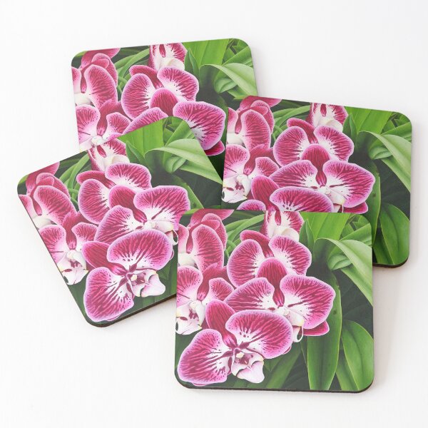 Item preview, Pink and White Orchids with Green Foliage - Elegant and Floral Illustration designed and sold by Ambiance Sauvage.