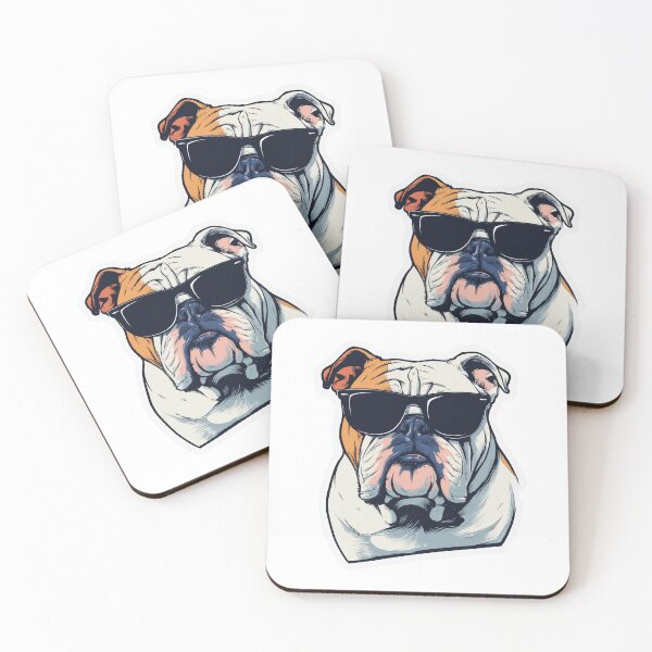 Artikelvorschau, Coole Bulldogge Sticker entworfen und verkauft von Hartfield Press.