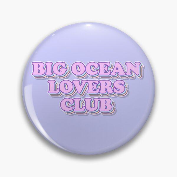 Item preview, Big Ocean Lovers Club Retro Aesthetic Typography Design designed and sold by smeraldosecrets.