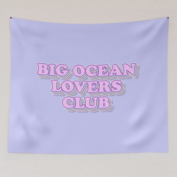 Item preview, Big Ocean Lovers Club Retro Aesthetic Typography Design designed and sold by smeraldosecrets.