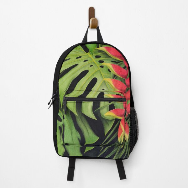 Item preview, Tropical Plants and Red Heliconia Flower - Exotic Illustration designed and sold by Ambiance Sauvage.