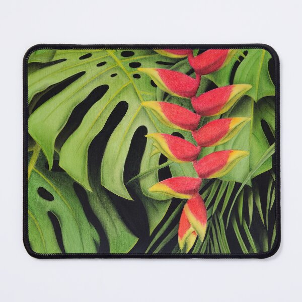 Item preview, Tropical Plants and Red Heliconia Flower - Exotic Illustration designed and sold by Ambiance Sauvage.