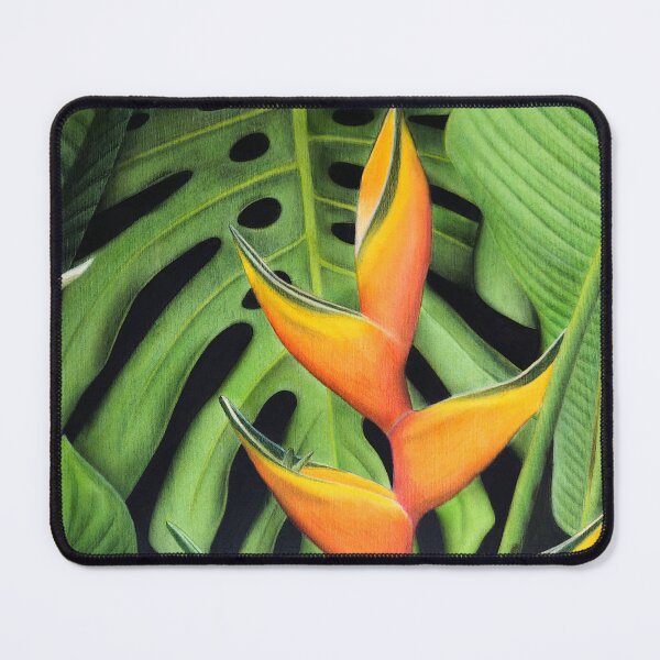 Item preview, Tropical Plants and Orange Heliconia Flower - Exotic Illustration designed and sold by Ambiance Sauvage.