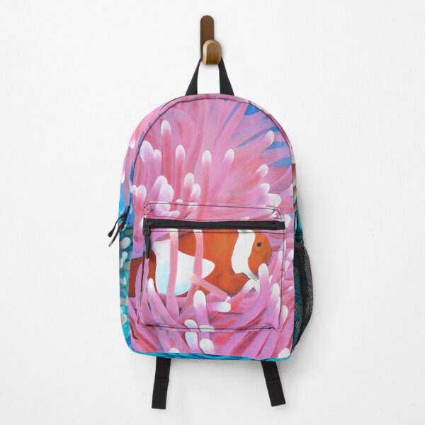 Item preview, Pink and Blue Anemones with Clownfish - Colorful Underwater Illustration designed and sold by Ambiance Sauvage.
