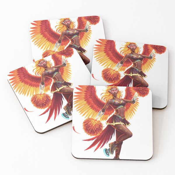 Item preview, Cyberpunk Angel Cheerleader – Futuristic Wings & Fire Aesthetic designed and sold by TypoVibeStudio.