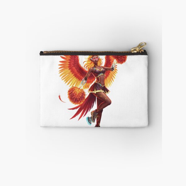Item preview, Cyberpunk Angel Cheerleader – Futuristic Wings & Fire Aesthetic designed and sold by TypoVibeStudio.