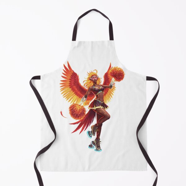 Item preview, Cyberpunk Angel Cheerleader – Futuristic Wings & Fire Aesthetic designed and sold by TypoVibeStudio.