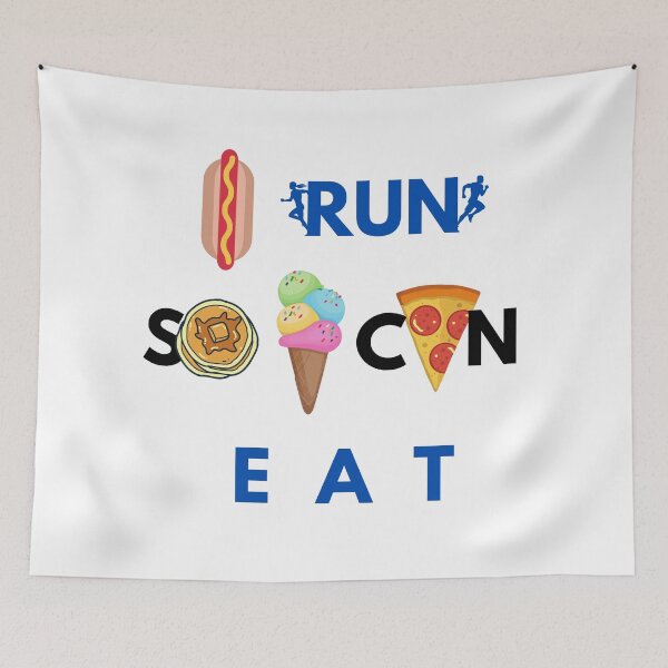Item preview, I Run So I Can Eat | Funny Runner Food Shirt with Pizza, Ice Cream & More designed and sold by GiggleDesign.