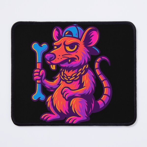 Item preview, Neon Gangsta Rat – Street Vibes Glow designed and sold by Qopta.