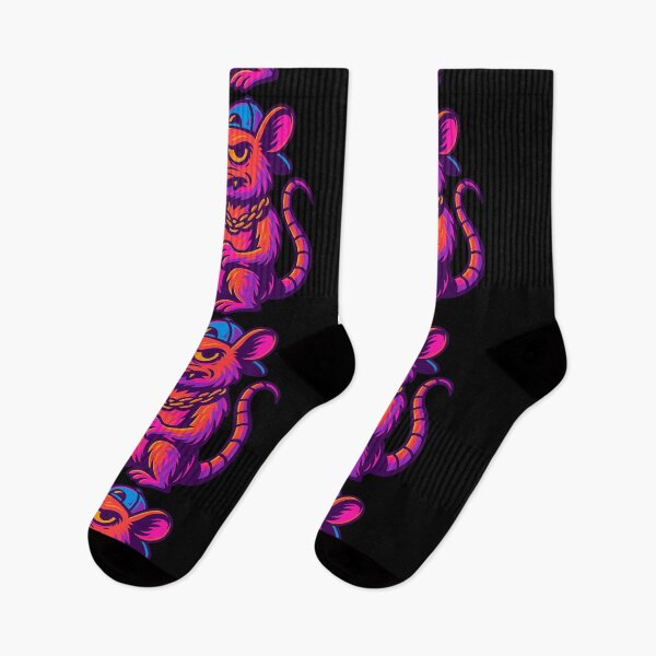 Item preview, Neon Gangsta Rat – Street Vibes Glow designed and sold by Qopta.